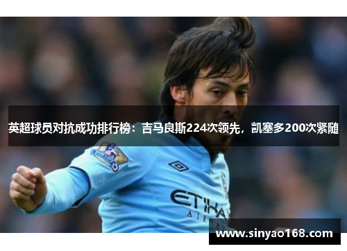 英超球员对抗成功排行榜：吉马良斯224次领先，凯塞多200次紧随